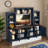 Modern 87.6" Wall Unit Entertainment Center With Bookshelves For Tvs Up To 55", TV Stand Media Console With Charging Station And USB Charging-1823843743