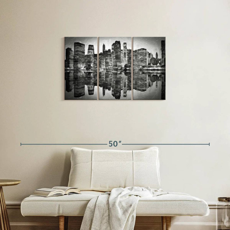 Sireci Abstract Skyline BW, 20" H x 33" W