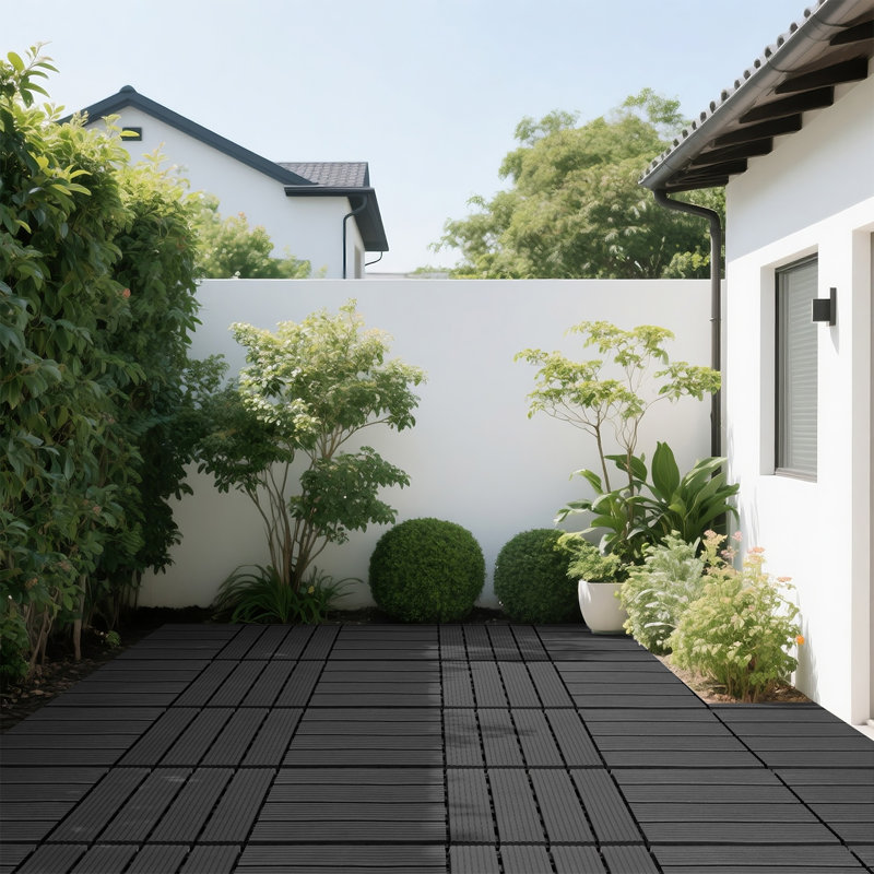 Carreaux de terrasse en plastique emboîtables, Gris