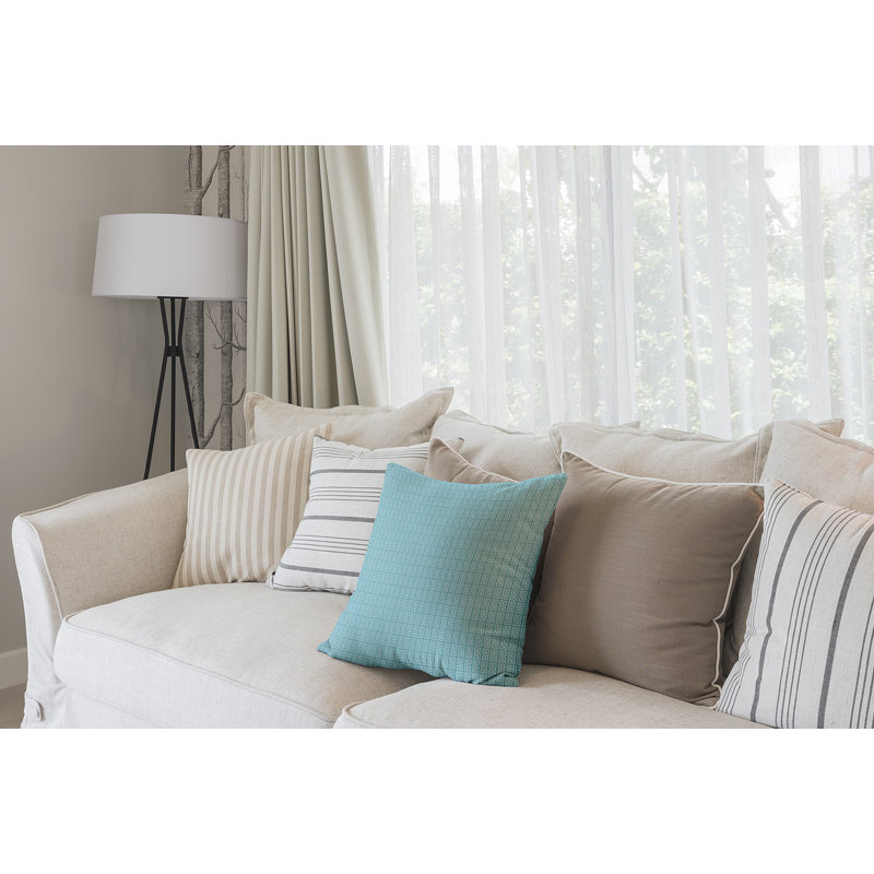 Geometric Reversible Throw Pillow, Omar/Bahama, 26" H x 26" W