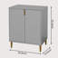 Console de 25,9 po Akasia, table de canapé, console avec 2 portes