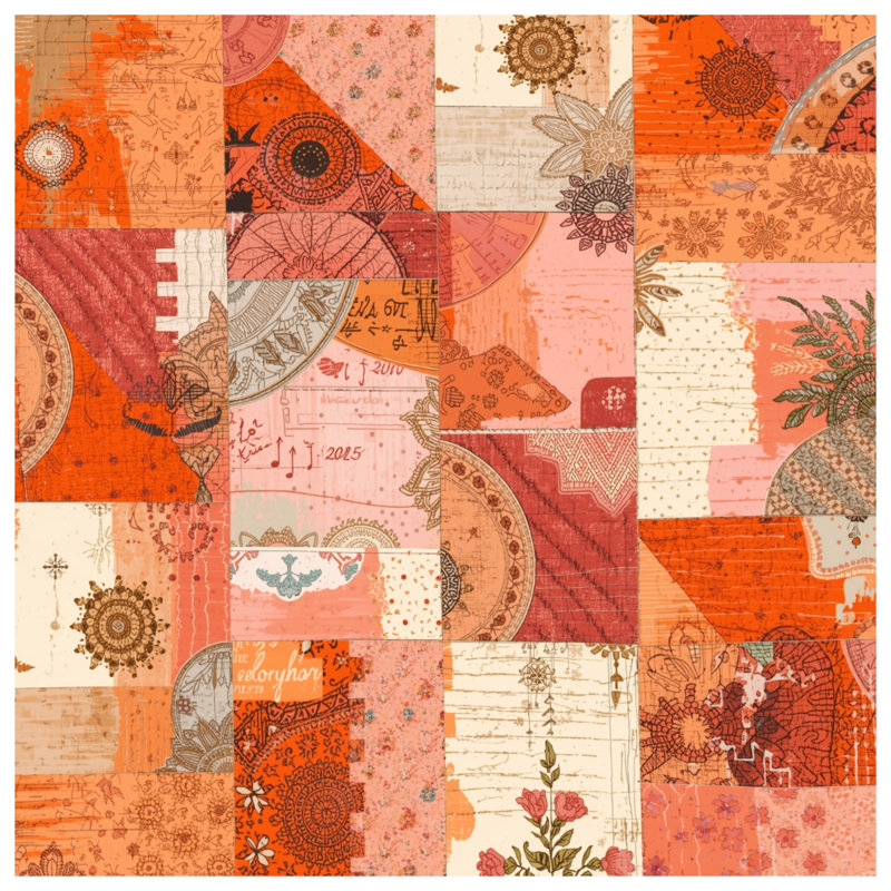 Bohemian Patchwork Pattern Comforter, Queen