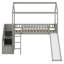 Loft House Bed With Slide-2106890597