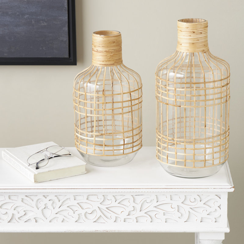 Ensemble de vases en verre Allieanna