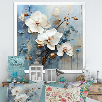«White Orchids Whispered Symphony» sur impression sur toile