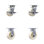 Caster Set with Roller Bearings 2 Brake 2 Rigid