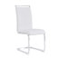 Ensemble de salle à manger 7 pièces rectangulaire moderne en verre trempé avec base en métal et chaises en porte-à-faux en similicuir-1897019356-1897019357-1931290024