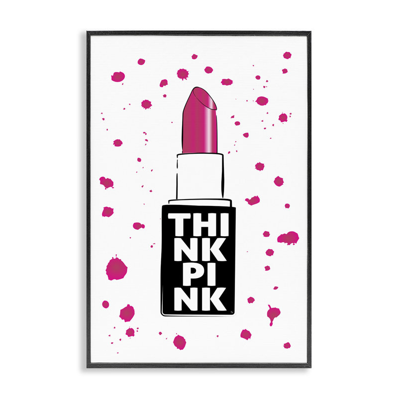 Giclée encadrée «Think Pink», par Martina Pavlova, H 30 po x l 20 po, Giclée encadrée noir minuit