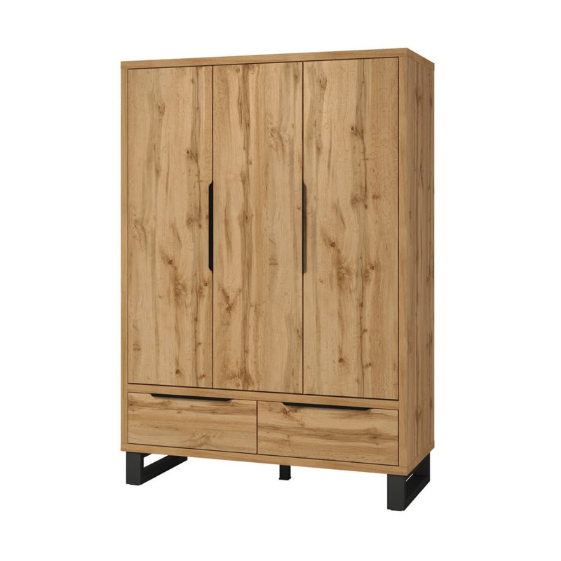 Alexandria 3 Door Manufactured Wood Wardrobe