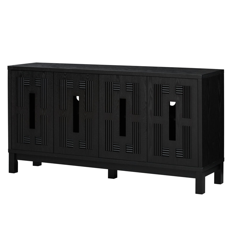 Buffet 60,7 po Mid Century, Black