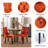 7 Piece Glass Dining Table Set for 6, Modern 60" Glass Kitchen Table with Metal Leg, Tufted Velvet Upholstered Dining Chair, Rectangle Dining Table and Chairs Set for Kitchen-948036866