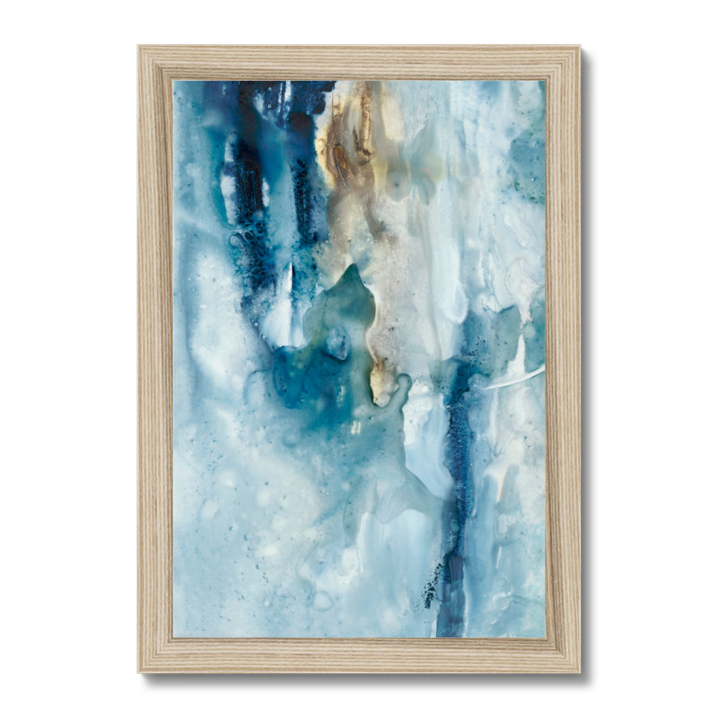 Peaceful Calm III - Painting, 95cm H x 65cm W, Natural Wood Framed Paper Print