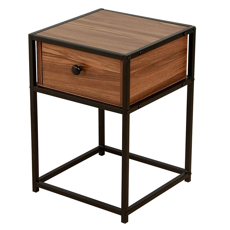 Chilmark 35cm W Metal Bedside Table