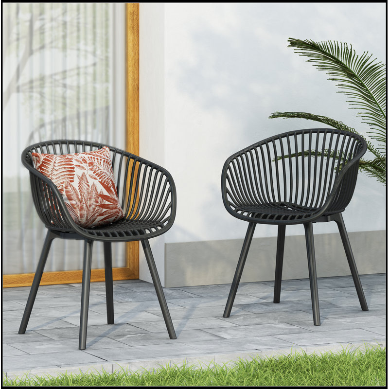 Chaise Mykonos (ensemble de 2), Noir