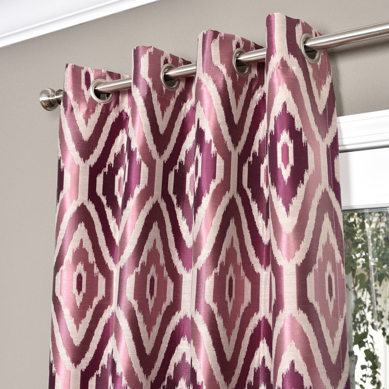 Krause Room Darkening Curtain Single Panel, Fuschia