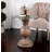 Helsinki Aluminum and Solid Wood Round Pedestal End Table