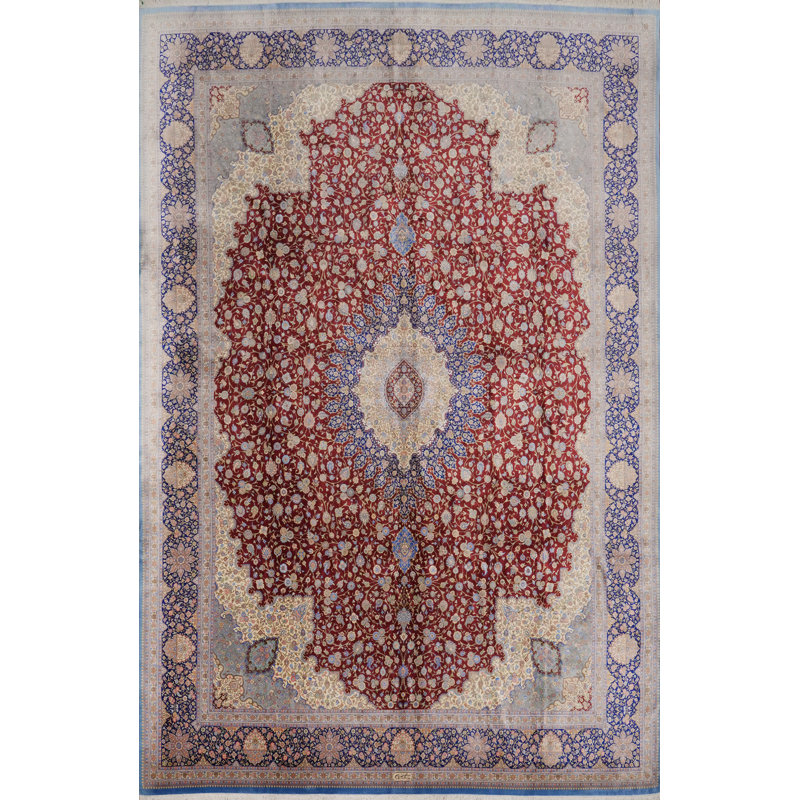 Tapis traditionnel en soie 10 x 13