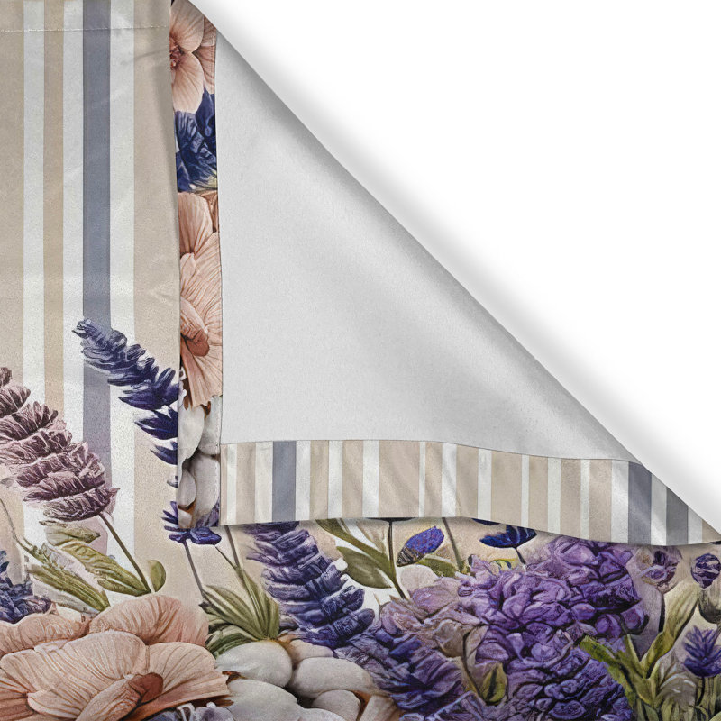 Striped Tailored Window Valance, 42" W x 12" L