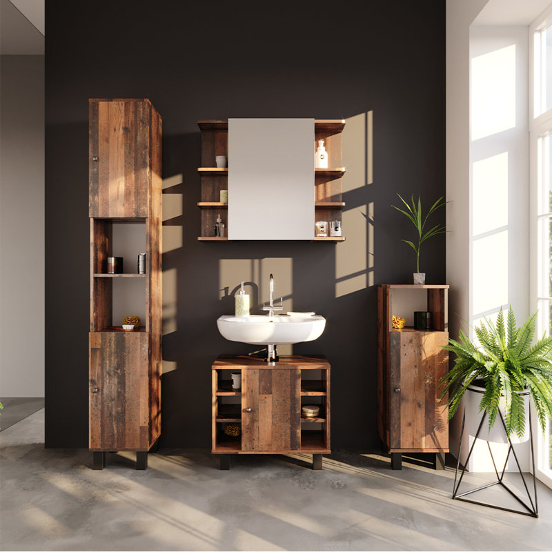 39 x 190 cm freistehender Badschrank Fynn