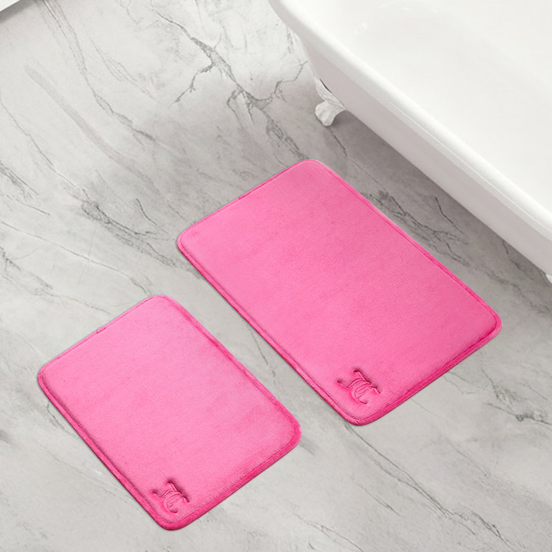 Juicy Couture Gothic Initials Memory Foam Bath Mat Set