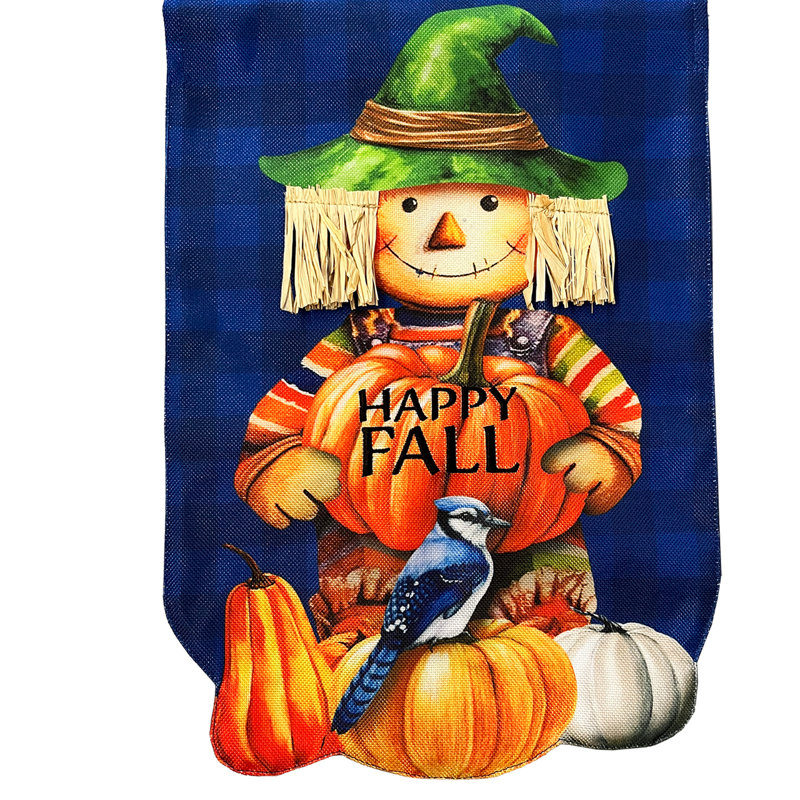 Drapeau de jardin «Happy Fall Scarecrow»