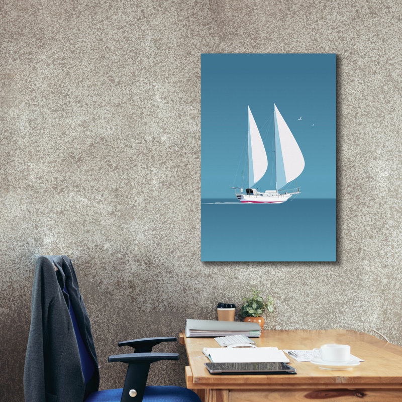  «Sailing 3» par Arctic, art mural sur toile, 26 po x 40 po, H 40 po x l 26 po