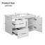 Meuble-lavabo mural de 36 pouces avec armoire de rangement flottante avec 2 tiroirs, lavabo simple en céramique à 3 trous, blanc-512653600