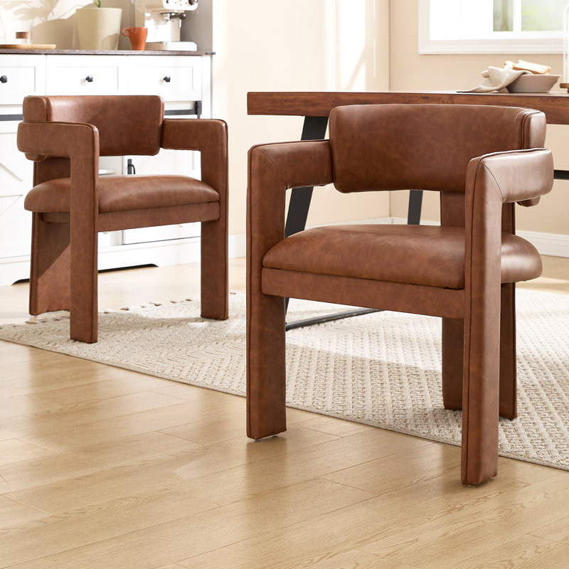 19'' H Modern Upholstered  Dining Armchair With Backrest For Living Room/Dining Room