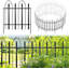 Clôture de jardin décorative en métal H 32 po x l 24 po, 5 panneaux, longueur totale de 10 pi, bordure de paysage antirouille pour cour, parterre de fleurs, patio et barrière pour chien-129527213