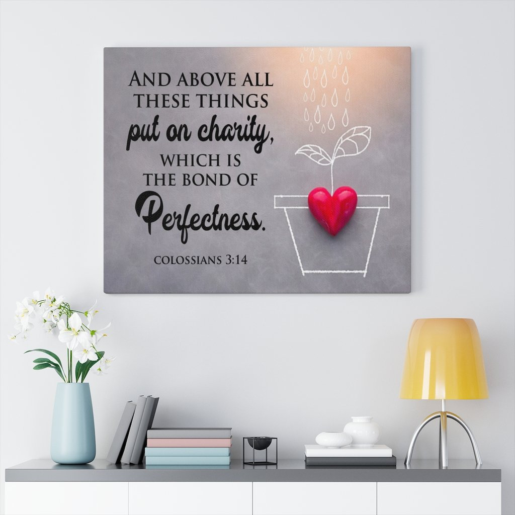 Express Your Love Gifts Scripture Canvas Perfectness Colossians 3:14 ...