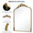 Vintage Metal Wall Mirror – Ornate Antique Vanity Mirror with Iron Frame-736226609-736226614