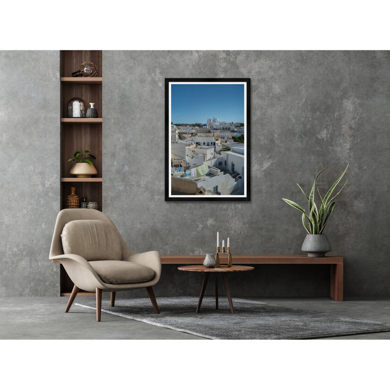 Megalohori Rooftops I, H 42 po x l 29 po x P 1,5 po, Noir