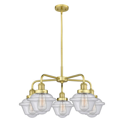 Grourke 5 - Light Glass Dimmable Chandelier