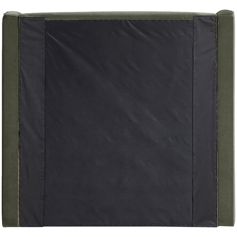 Kendall Wanaque Velvet Upholstered Bed, Green Velvet, Twin