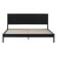 Lit plateforme en bois massif avec tête de lit Led-364890650-364890653