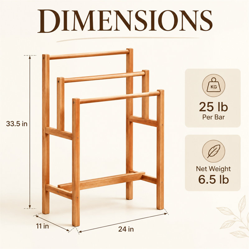 3_x005f_x001e_Tier Freestanding Wood Towel Rack, Teak Oil Finished Hardwood Towel Holder, Open Ventilated Bathroom Storage Organizer for Bath Towels, Blankets, for Bathroom Living Room