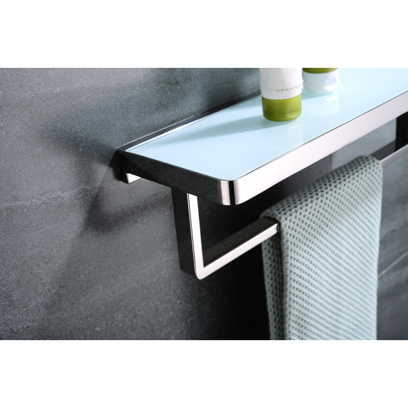 Porte-serviettes mural en acier inoxydable Ancika, Chrome