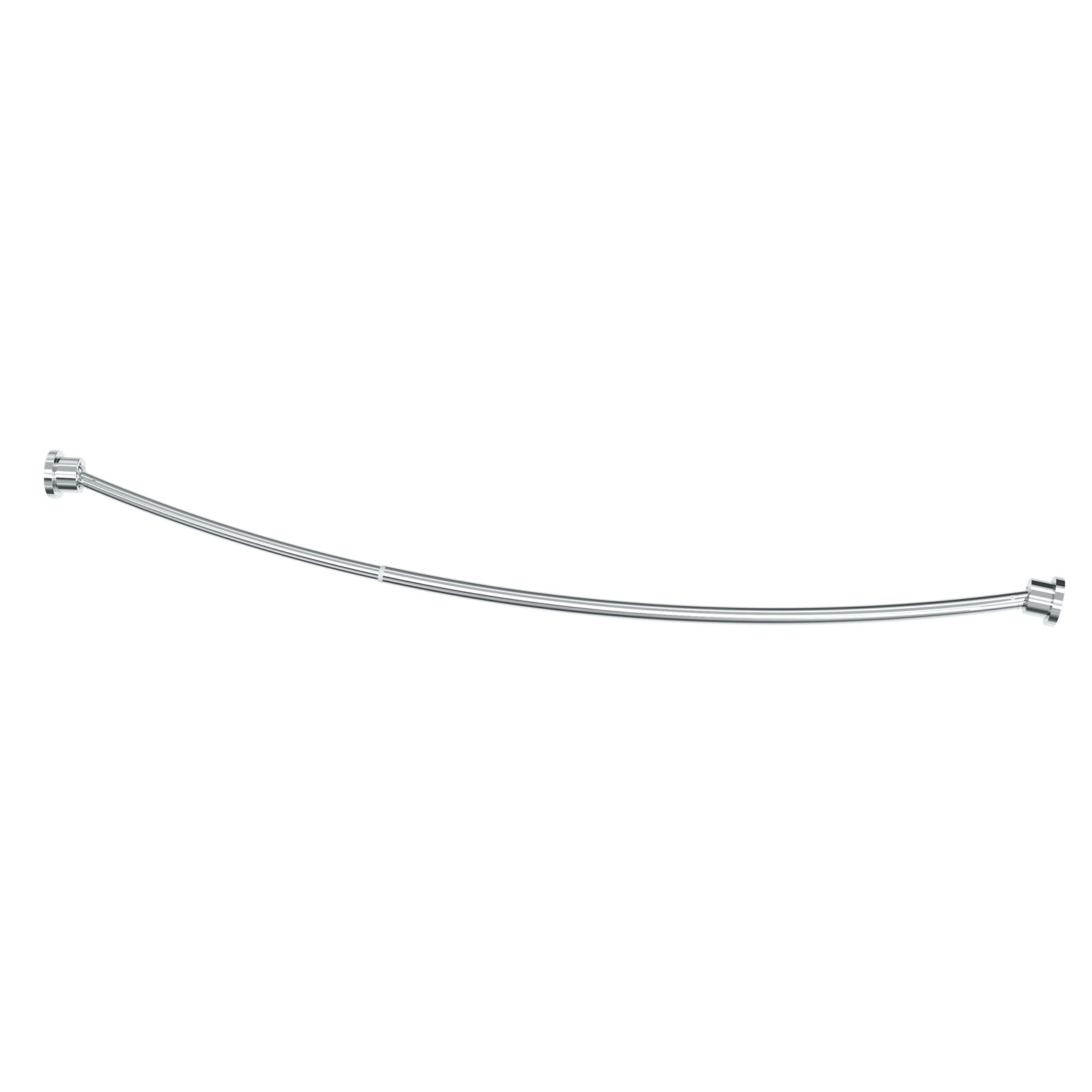 Minimalist 72" Adjustable Curved Fixed Shower Curtain Rod, Chrome