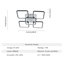 5-Light 60cm Modern Ceiling Light, Dimmable LED Flush Mount with Remote, Squares Acrylic Chandelier-1133711759