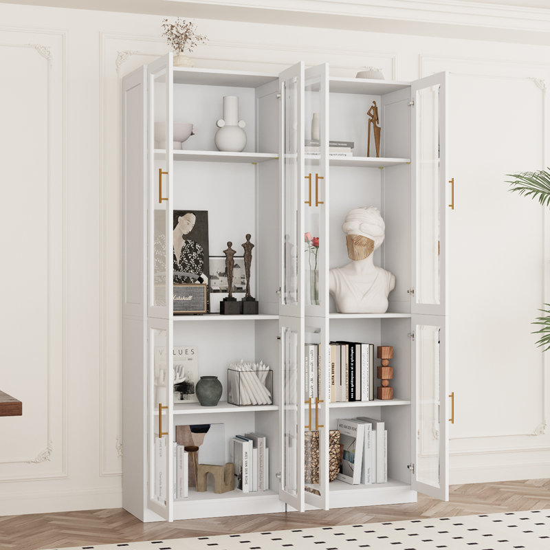 70.9" Display Cabinet With Glass Door