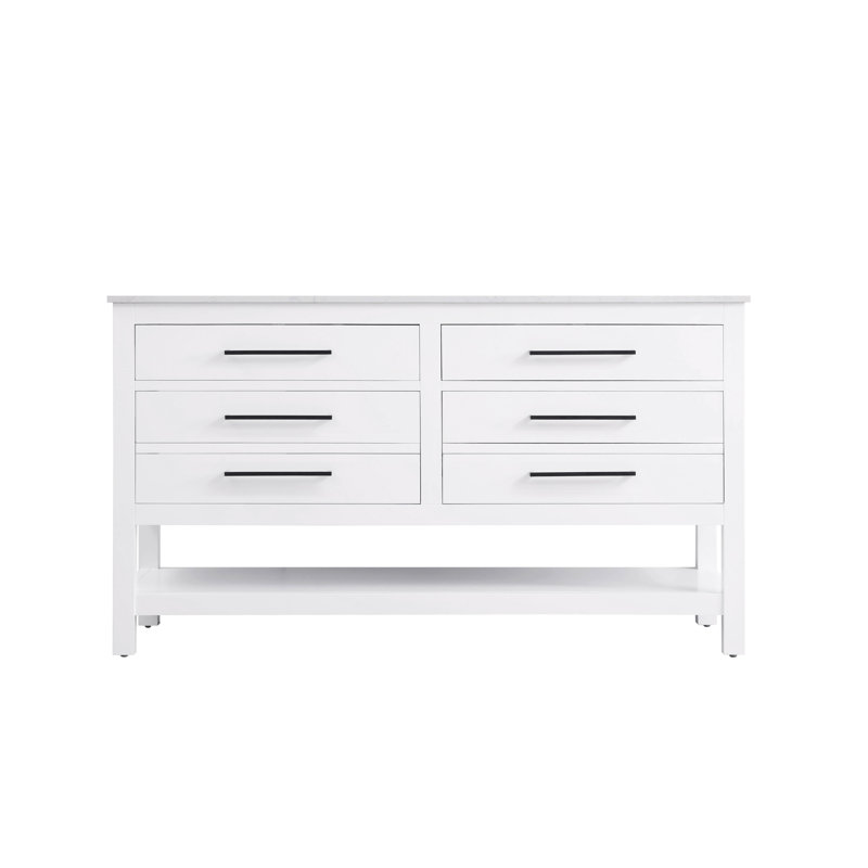 54 inch Single Bathroom Vanity_Modern_VF60554, White, 60"