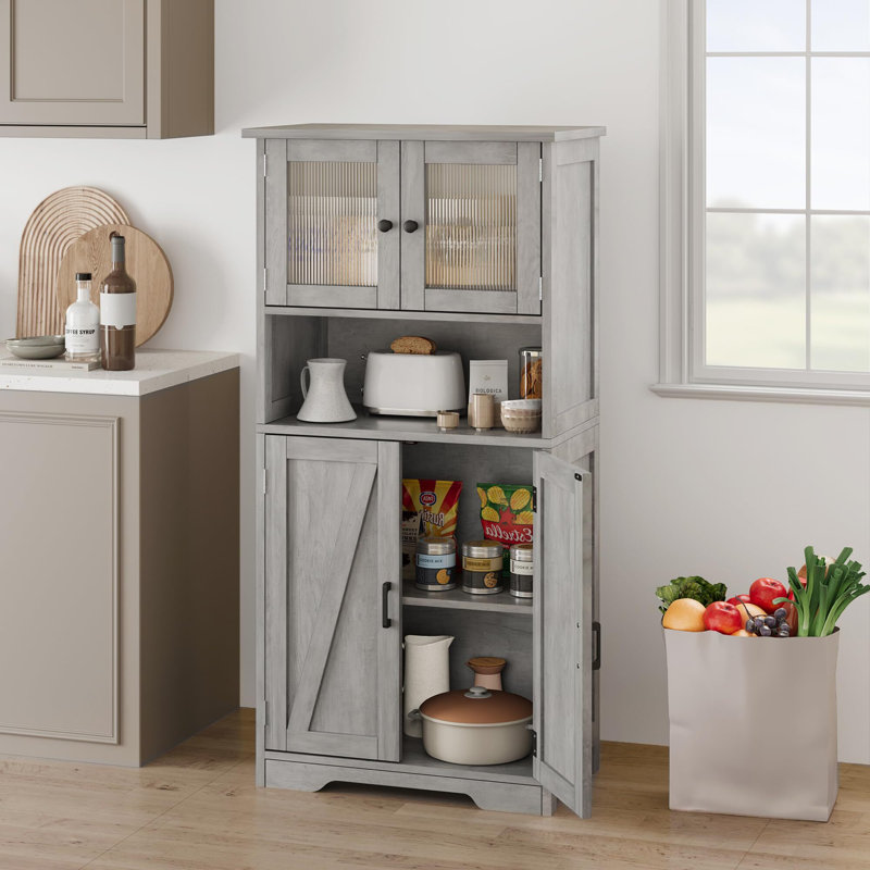 Armoire à linge autoportante Zigle, gris