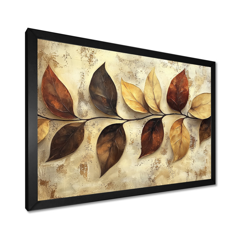 Ingvars - Floral Large Wall Art, Reproduction encadrée d'une seule photo, Noir, noir, noir, noir, H 12 po x l 20 po