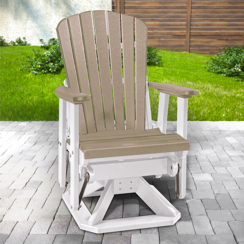 Outdoor Adirondack Chair, Light Brown/White