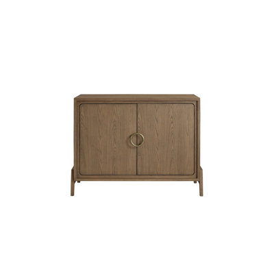 Desserte à deux portes 46 po, finition, quincaillerie sur mesure, portes d'armoire de rangement, conception moderne plus douce, bois massif et brun, profondeur 48,36 po, largeur 18,92 po, hauteur 36,44 po, armoire 122,35 lb, style