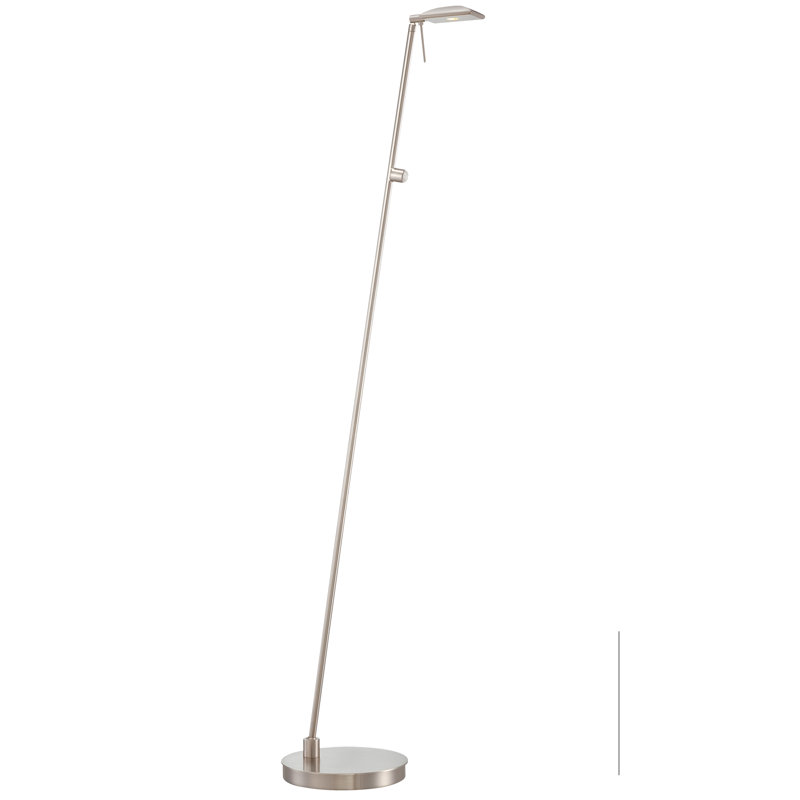 Lampe sur pied à DEL 50 po Aroon, Nickel brossé