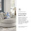Fauteuil d'appoint pivotant surdimensionné Gwenith Place-96687521