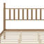 Lit plateforme en bois avec tête de lit en forme de gourde, lit plateforme de style rétro avec support à lattes en bois