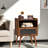 Rattan Nightstand, Side Table With Drawer Open Shelf, Cane Accent Bedside End Table With Solid Wood Legs, Mid Century Modern Night Stand For Bedroom, Dorm And Small Spaces-1361443391