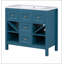 Ensemble de meuble-lavabo 36 po avec lavabo en résine, armoire de rangement en bois massif, ensemble de meuble-lavabo autoportant avec 5 tiroirs et portes à fermeture douce (Identique à N710S136001C)